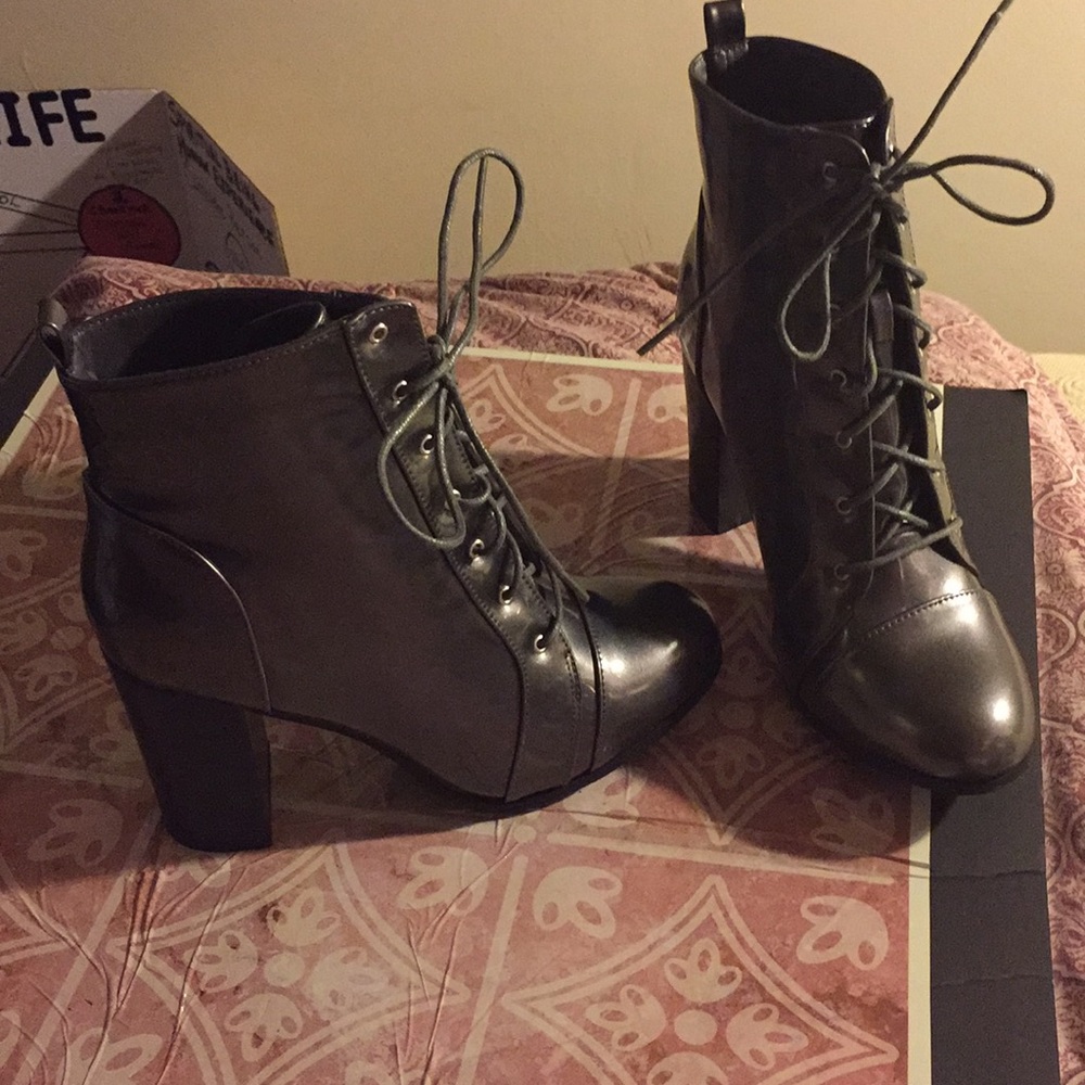 Metallic booties